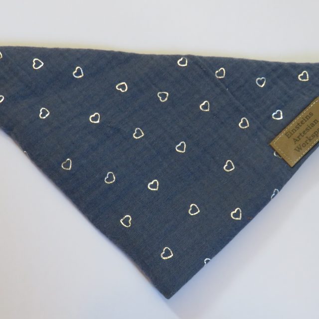 Halstuch "Jeansblau Herzen"